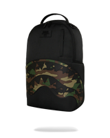 SprayGround Shark Central Black Nylon Camo Dlxsr Backpack