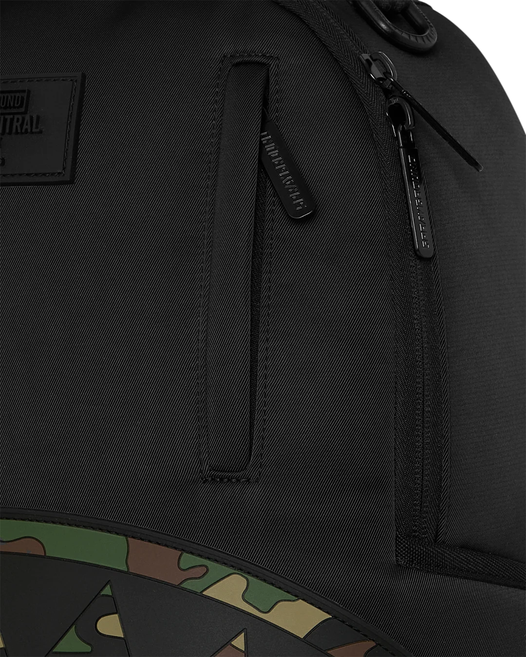 SprayGround Shark Central Black Nylon Camo Dlxsr Backpack