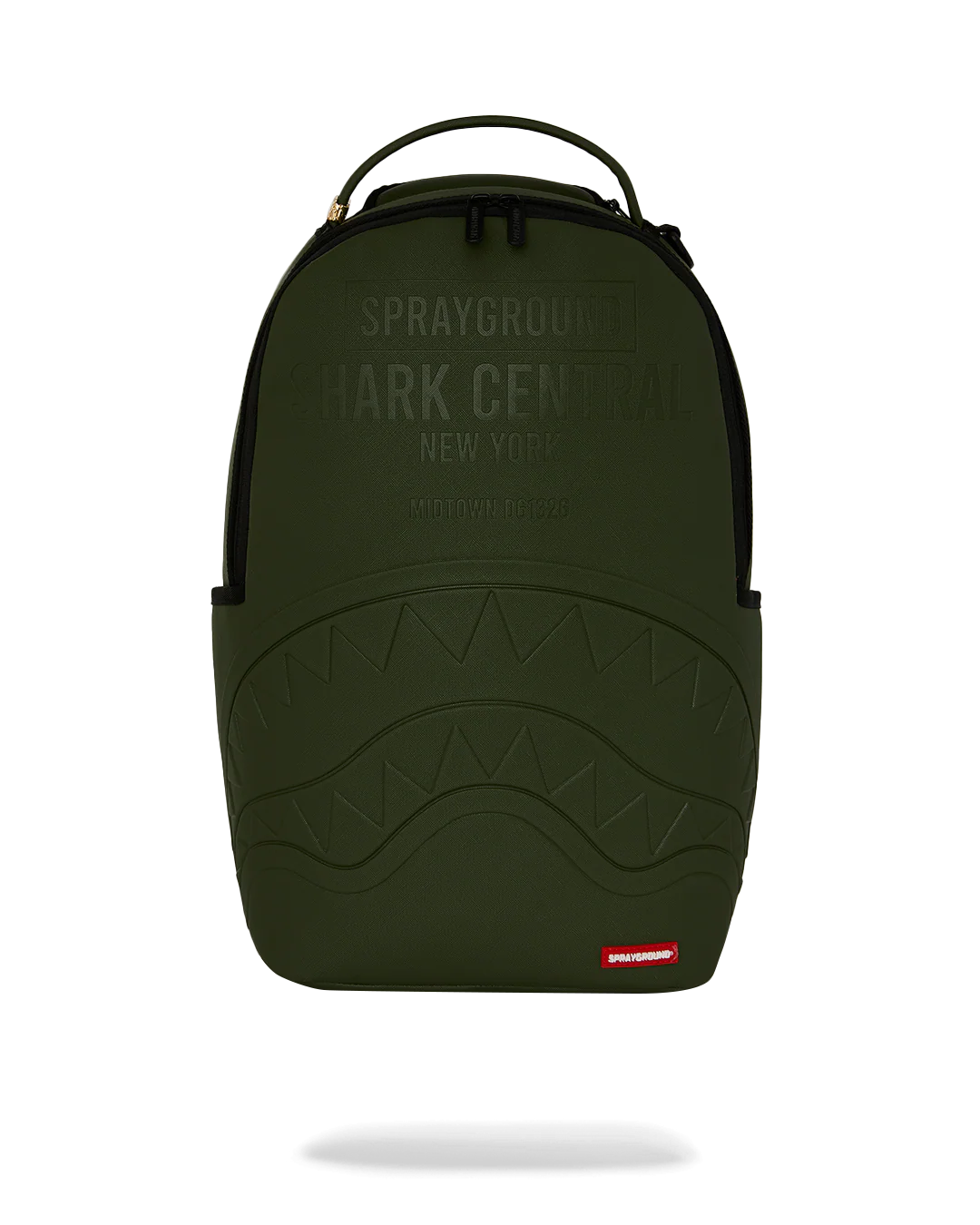 SprayGround Shark Central Embossed Green Dlxsv Backpack