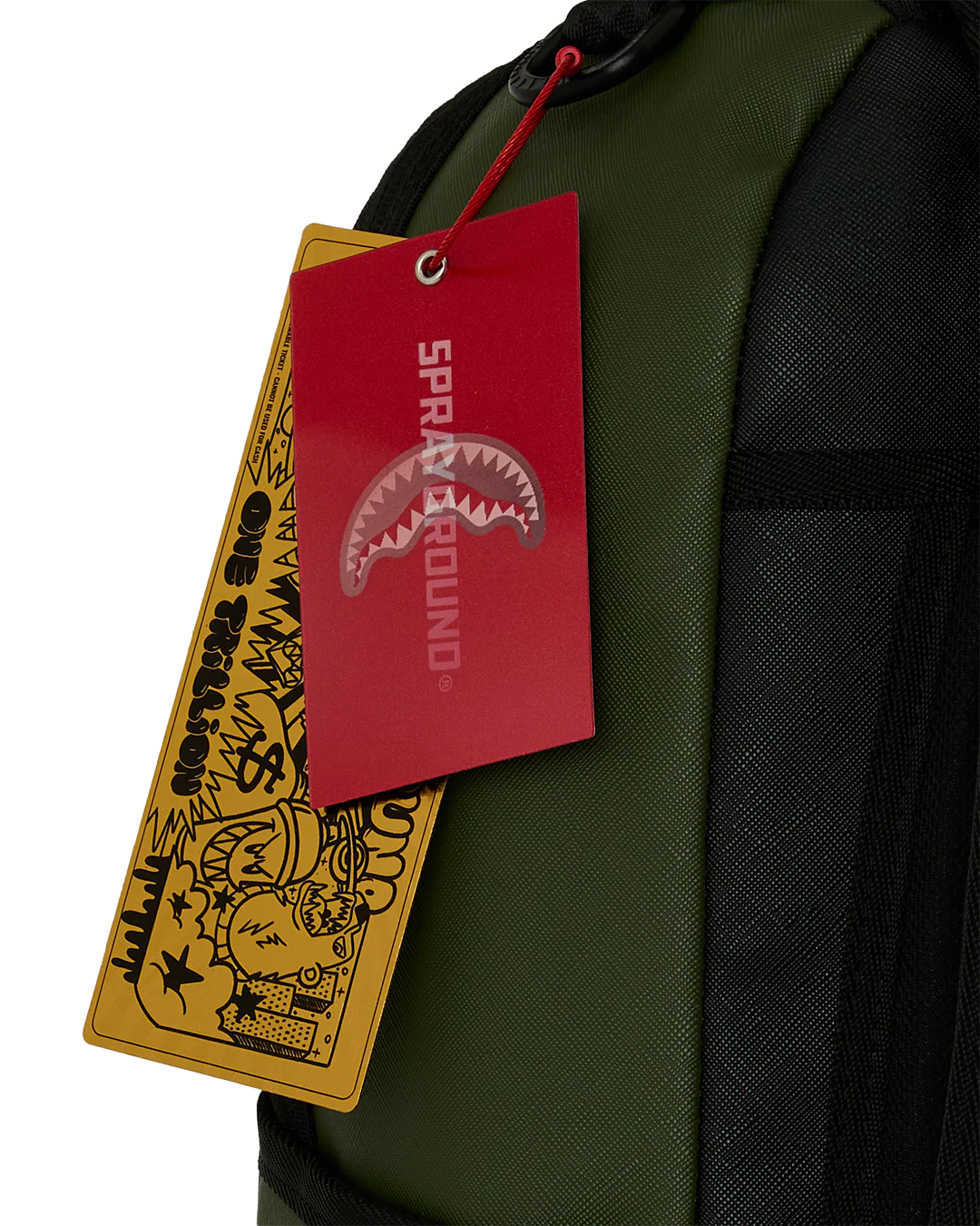 SprayGround Shark Central Embossed Green Dlxsv Backpack