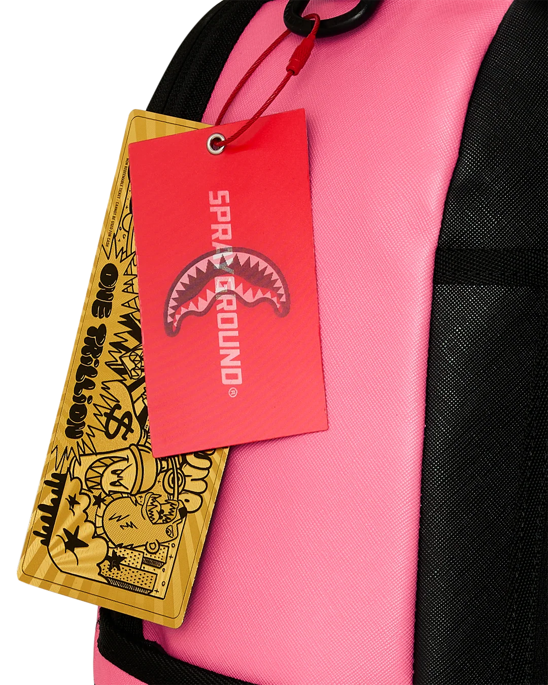 SprayGround Shark Central Pink Embroidered Dlxsv Backpack