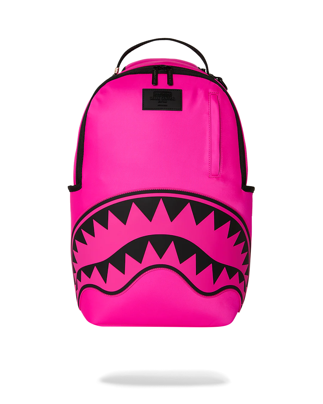 SprayGround Shark Central White Stencil Shark Pink Dlxsv Backpack