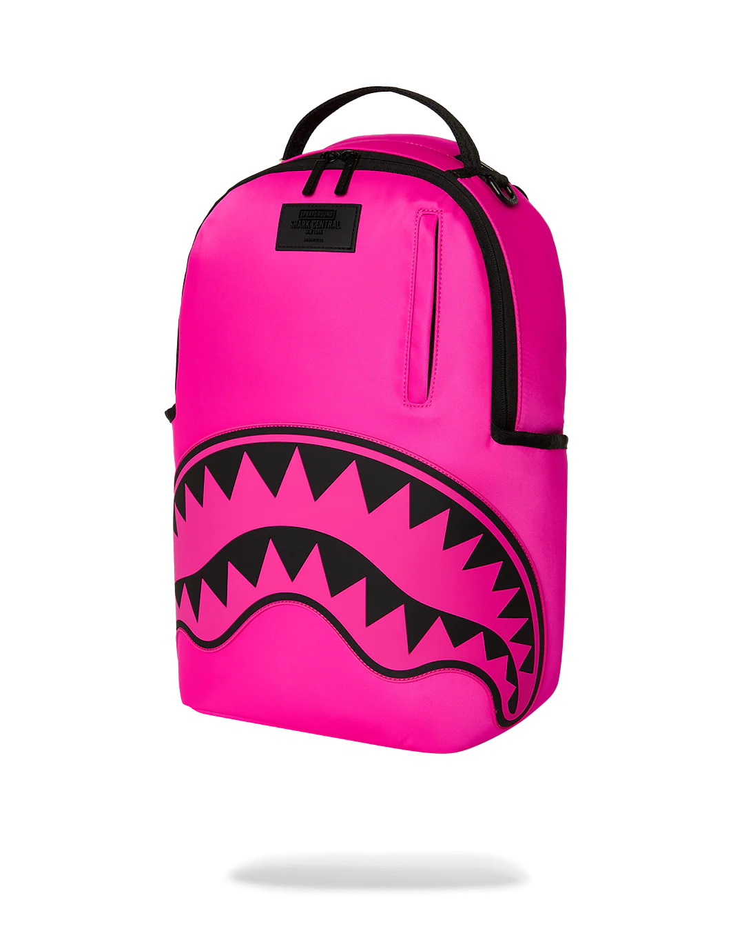SprayGround Shark Central White Stencil Shark Pink Dlxsv Backpack