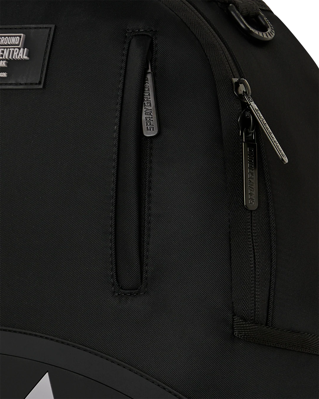 SprayGround Shark Central Black Nylon Grey Dlxs Backpack