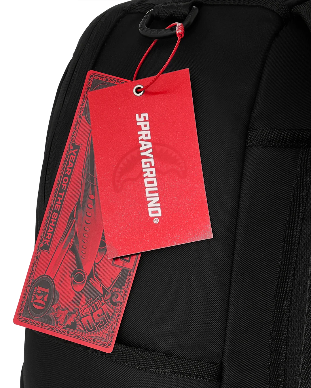 SprayGround Shark Central Black Nylon Grey Dlxs Backpack