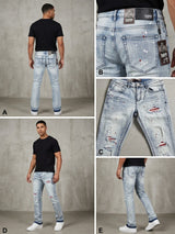 Denim City Rip N Repair Stacked Jeans Multi Colors