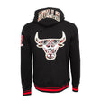 Pro Standard Chicago Bulls Prep Rib Hoodie - Black Red