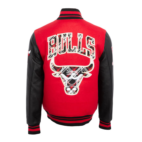 Pro Standard Chicago Bulls Pro Prep Rib Varsity Jacket - Red / Black