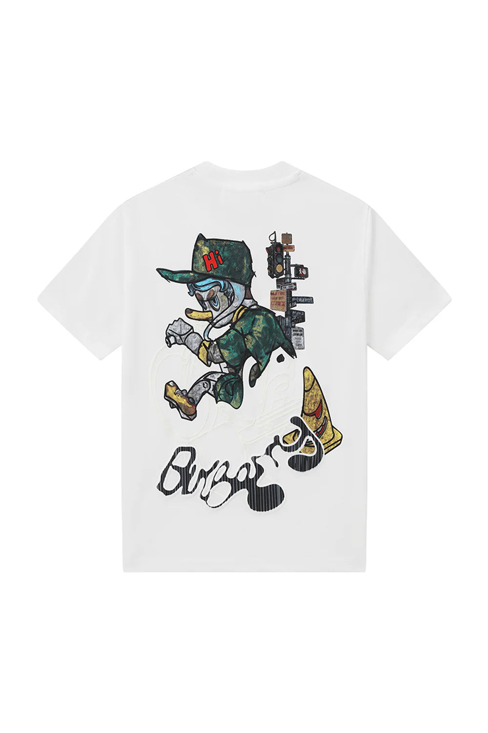 BLACK LABEL KIDS REBEL DUCK T-SHIRT WHITE