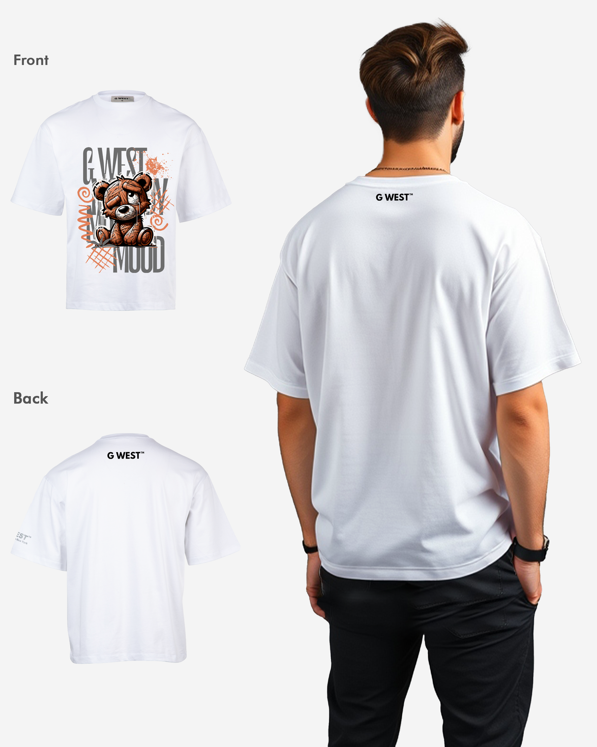 G-WEST MOOODY MOOD OVERSIZED TEE