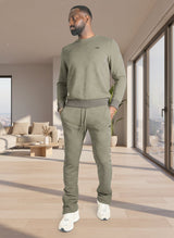 Makobi Set | M4247 Bernardi Crewneck Set - Taupe