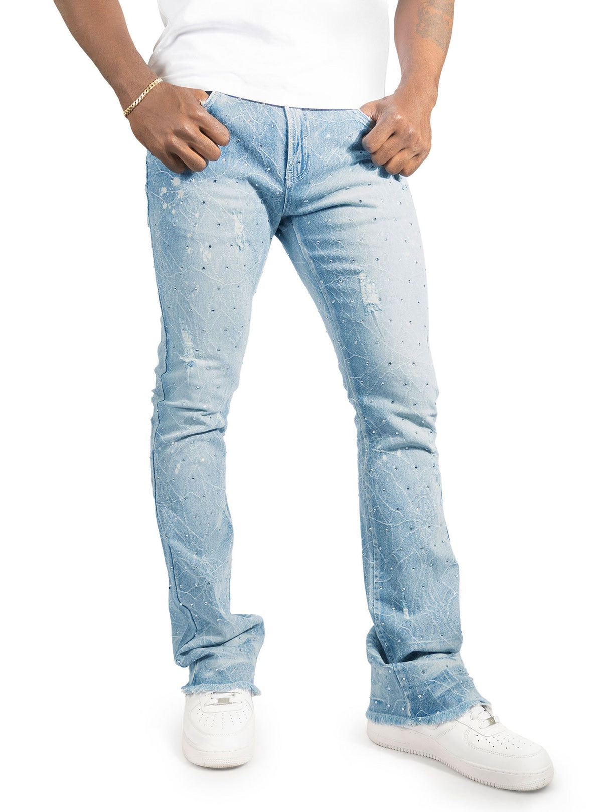Frost Original Jeans | F1746 Amoto Stacked Pants - Light Wash