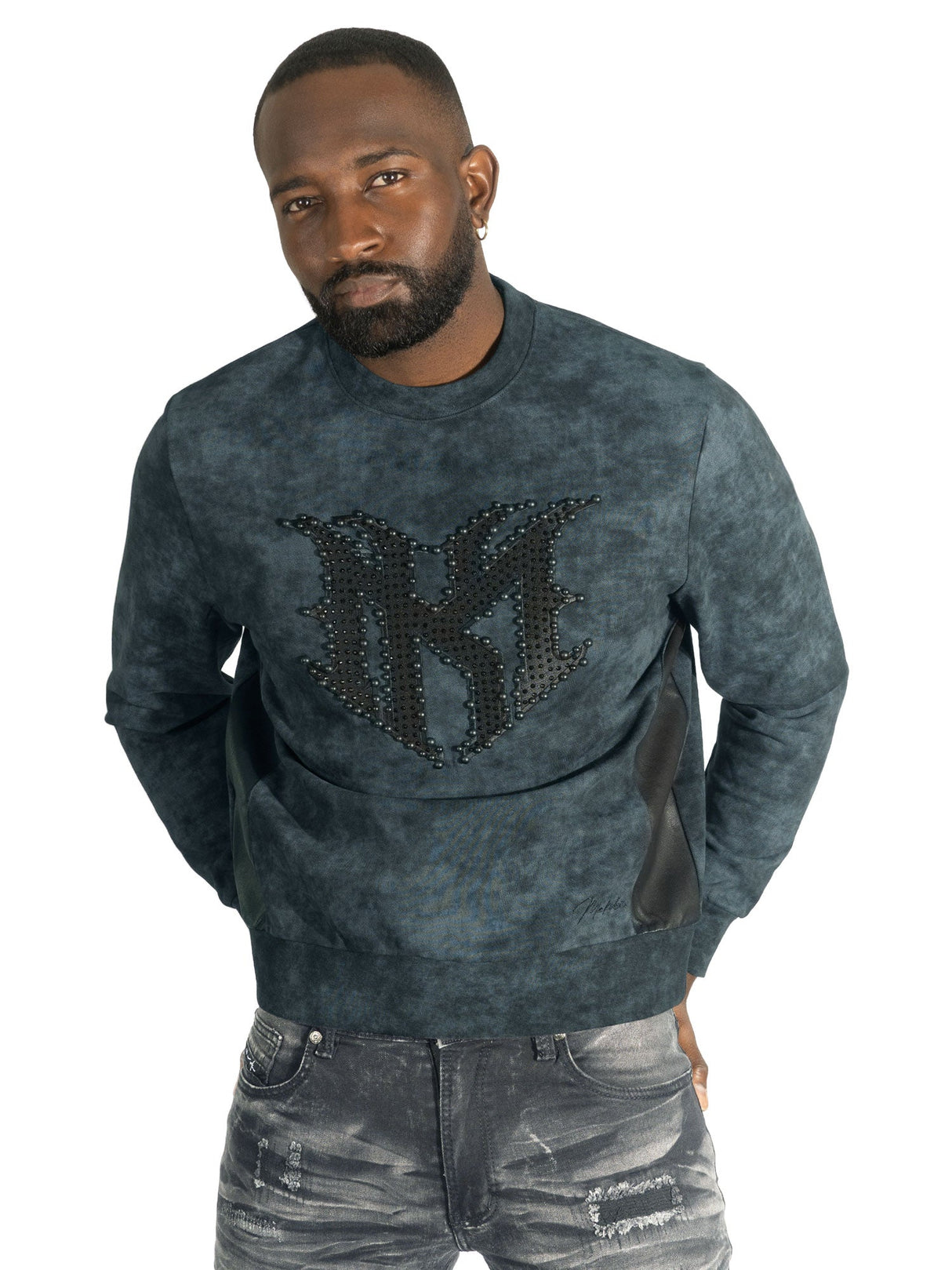 Makobi Sweatshirt | M4241 Lorenzino Crewneck - Black
