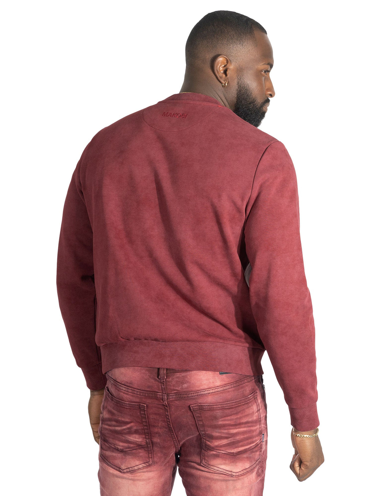 Makobi Sweatshirt | M4241 Lorenzino Crewneck - Burgundy