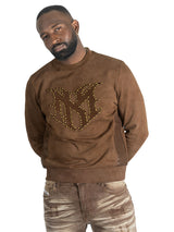 Makobi Sweatshirt | M4241 Lorenzino Crewneck - Brown