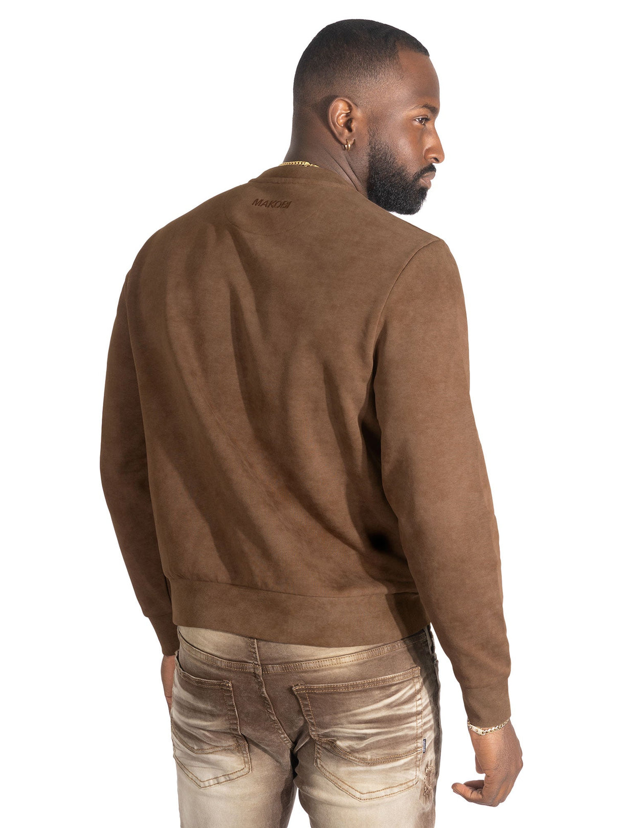 Makobi Sweatshirt | M4241 Lorenzino Crewneck - Brown