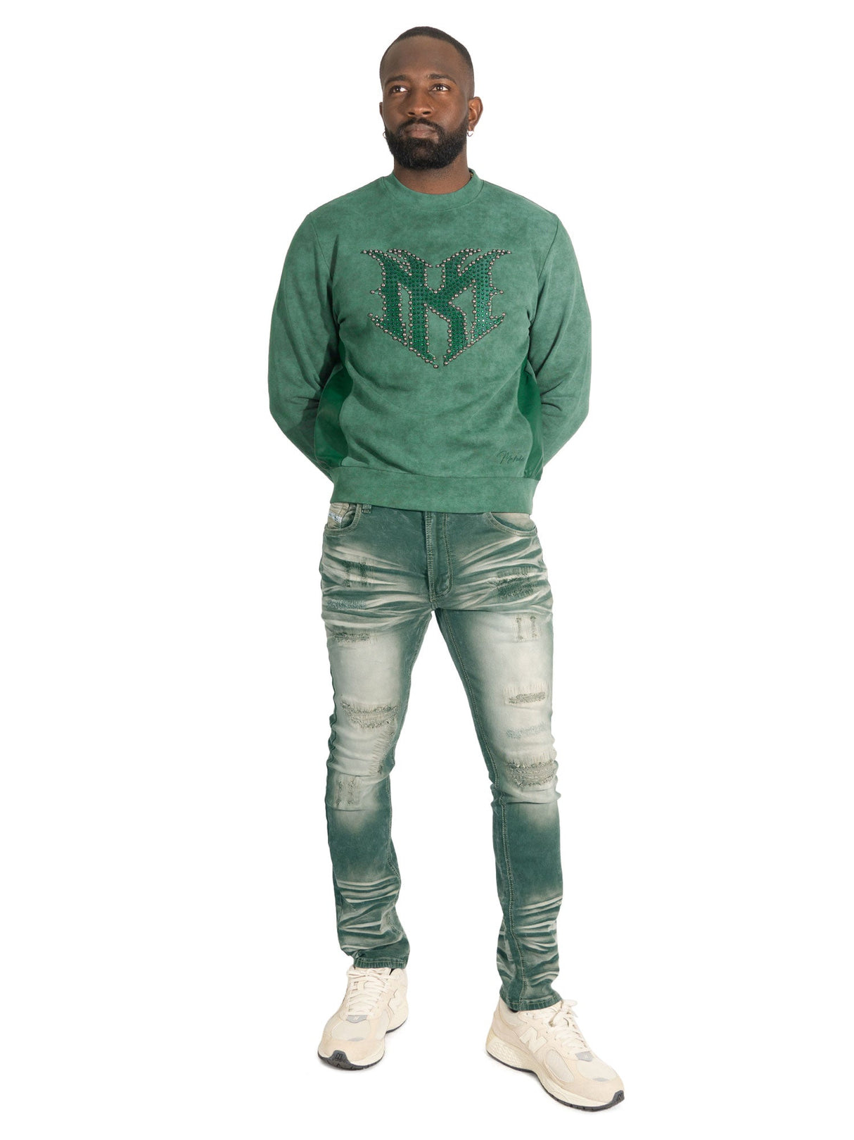 Makobi Sweatshirt | M4241 Lorenzino Crewneck - Green