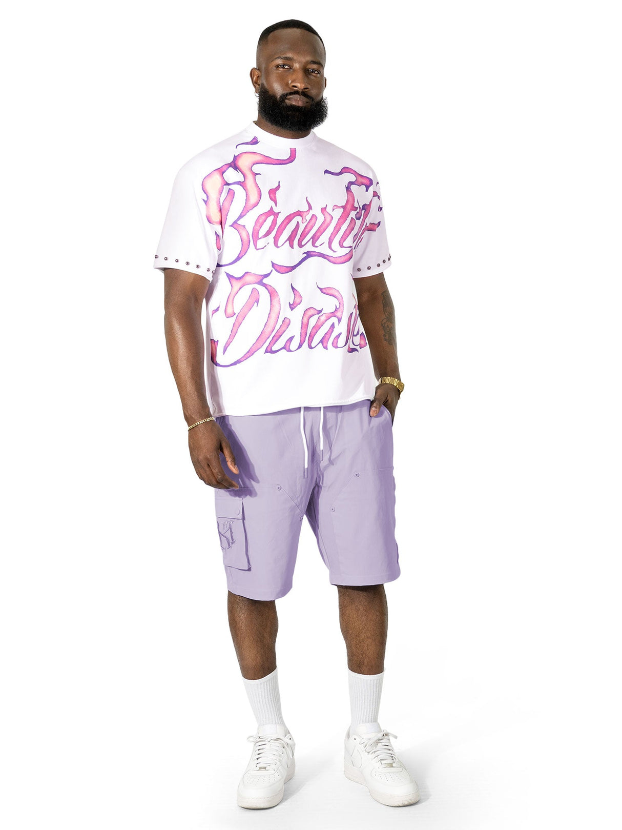 Makobi Jersey Shirt | M391 Beautiful Disaster Boxed Tee - White