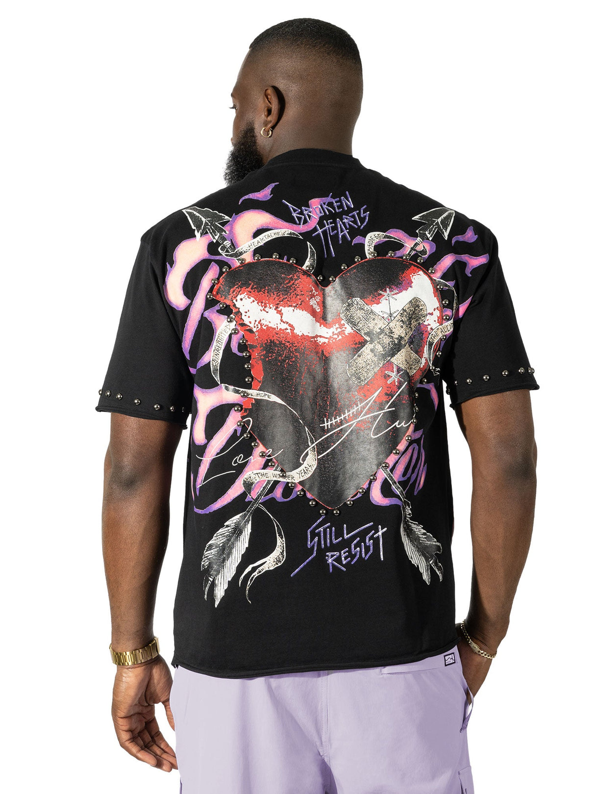Makobi Jersey Shirt | M391 Beautiful Disaster Boxed Tee - Black