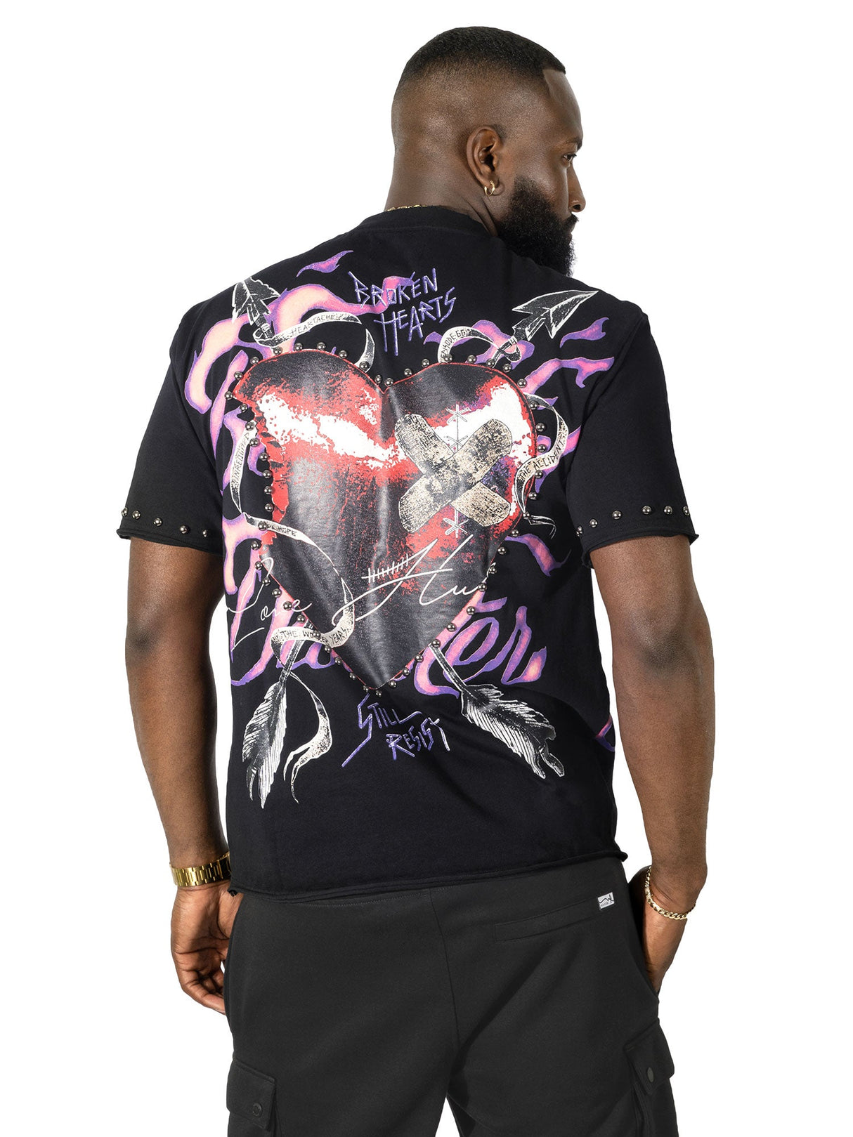Makobi Jersey Shirt | M391 Beautiful Disaster Boxed Tee - Black