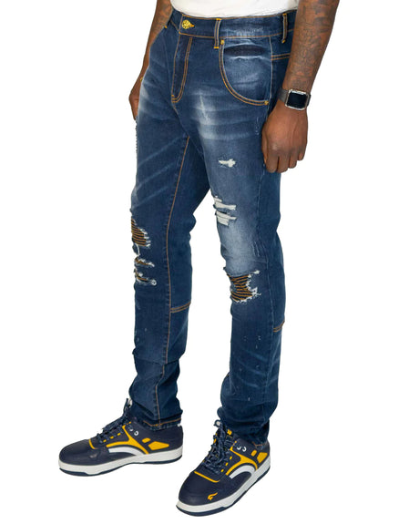 BLACK LEAF - JEANS - MEDUIM BLUE WASH