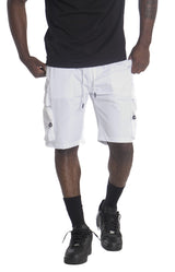 Makobi M633 Colton Nylon Spandex Cargo Shorts - White