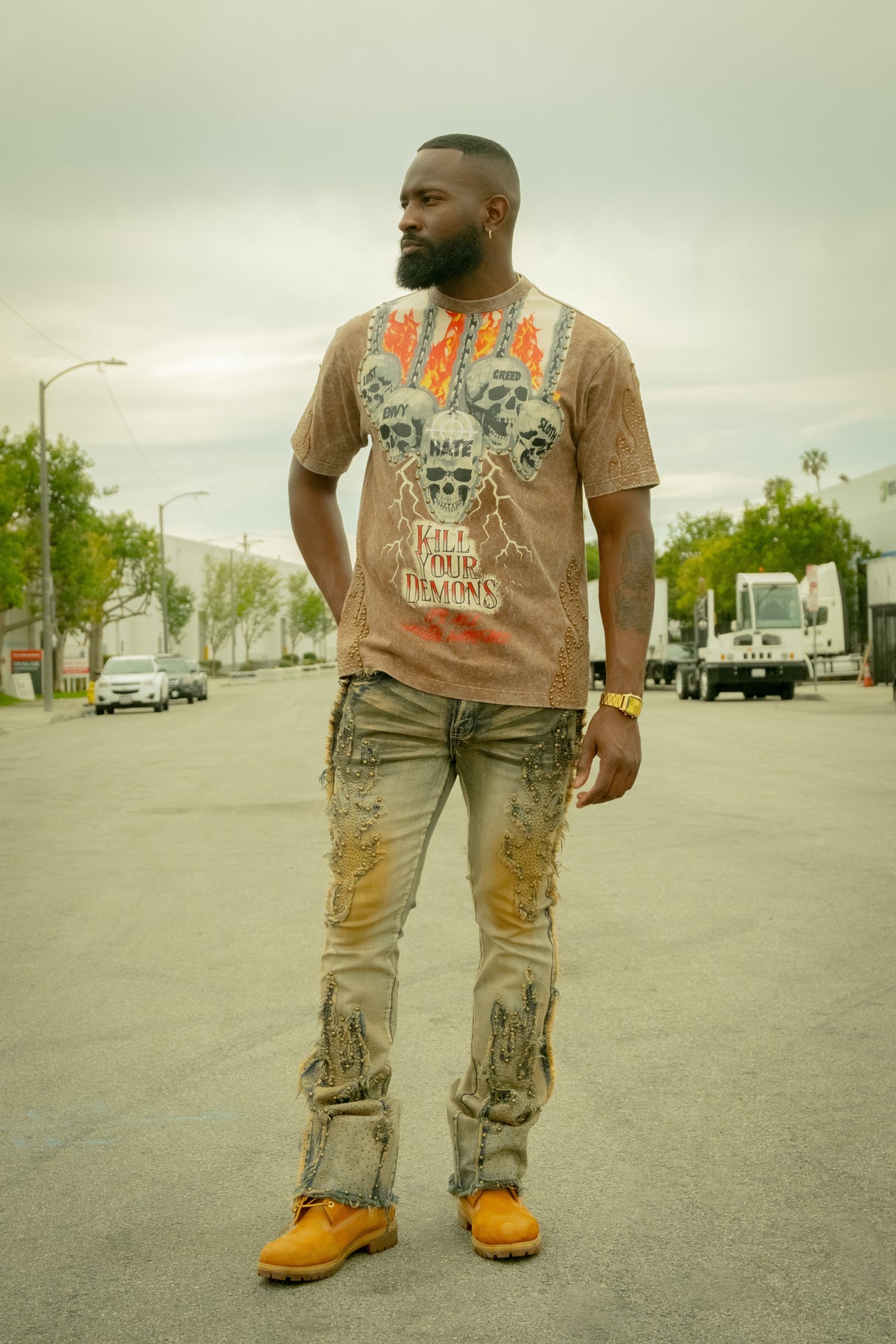 Makobi M1959 Tesoro Stacked Jeans - Dirt