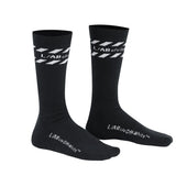 L/AB CO Off-White Diags Stripes Mid Calf Crew Socks 3 Pack Multi Colors