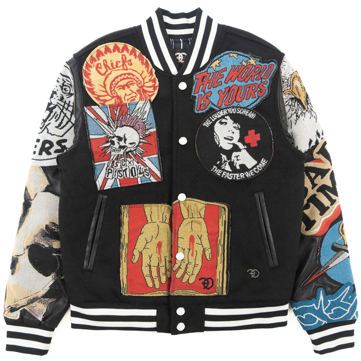 Frost Original F1005 Love Scars Varsity Jacket - Black