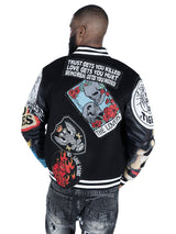 Frost Original F1005 Love Scars Varsity Jacket - Black