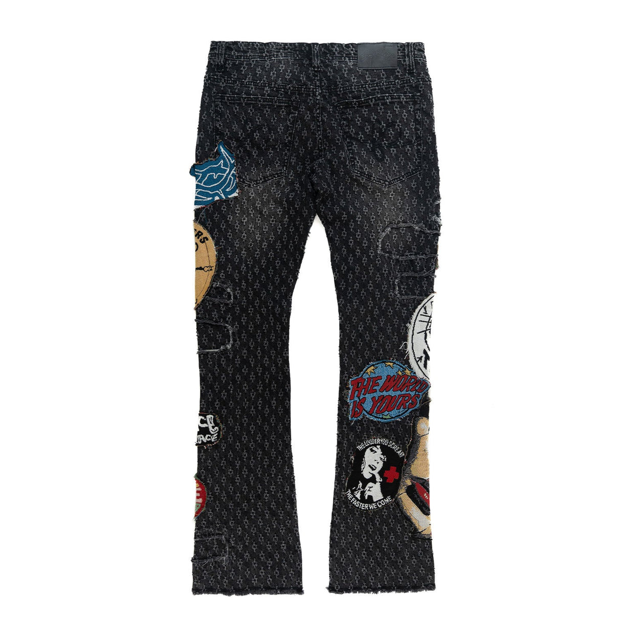 Frost Design F1945 Brave Heart Stacked Jeans- Black