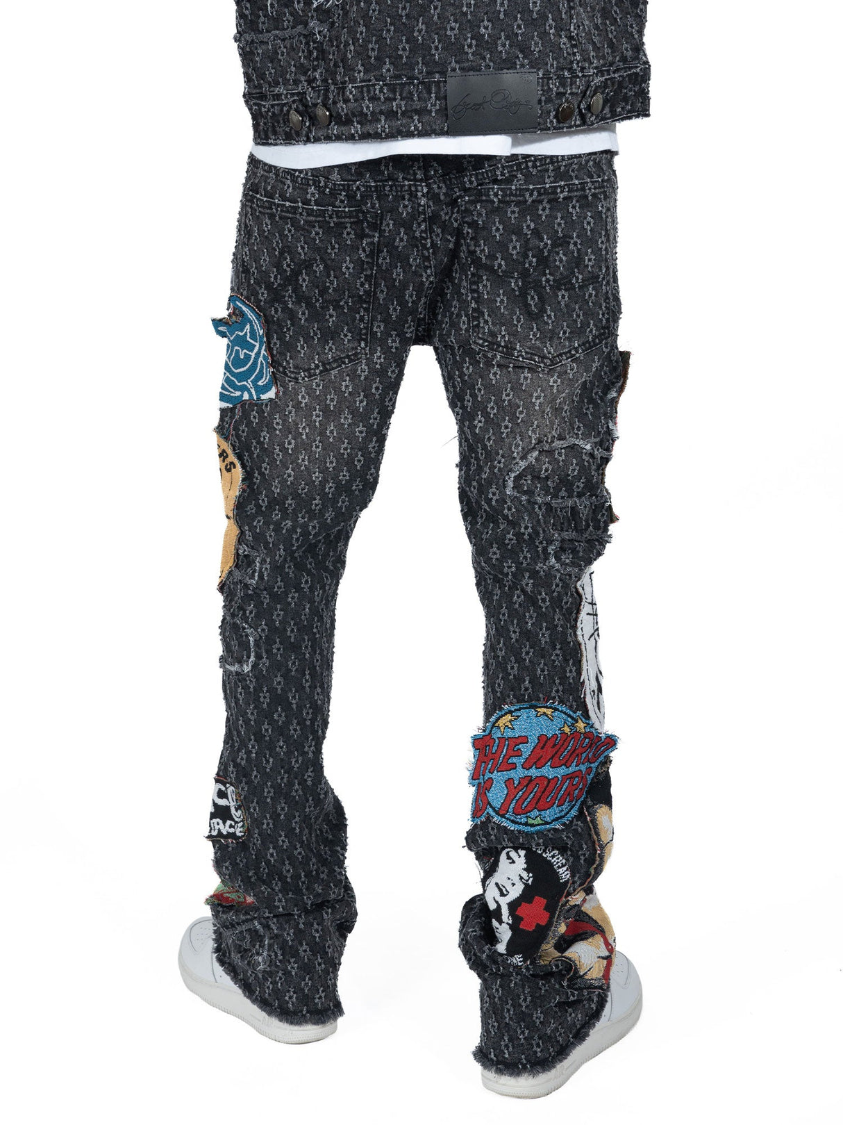 Frost Design F1945 Brave Heart Stacked Jeans- Black