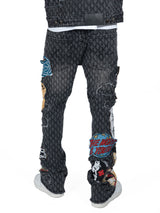 Frost Design F1945 Brave Heart Stacked Jeans- Black