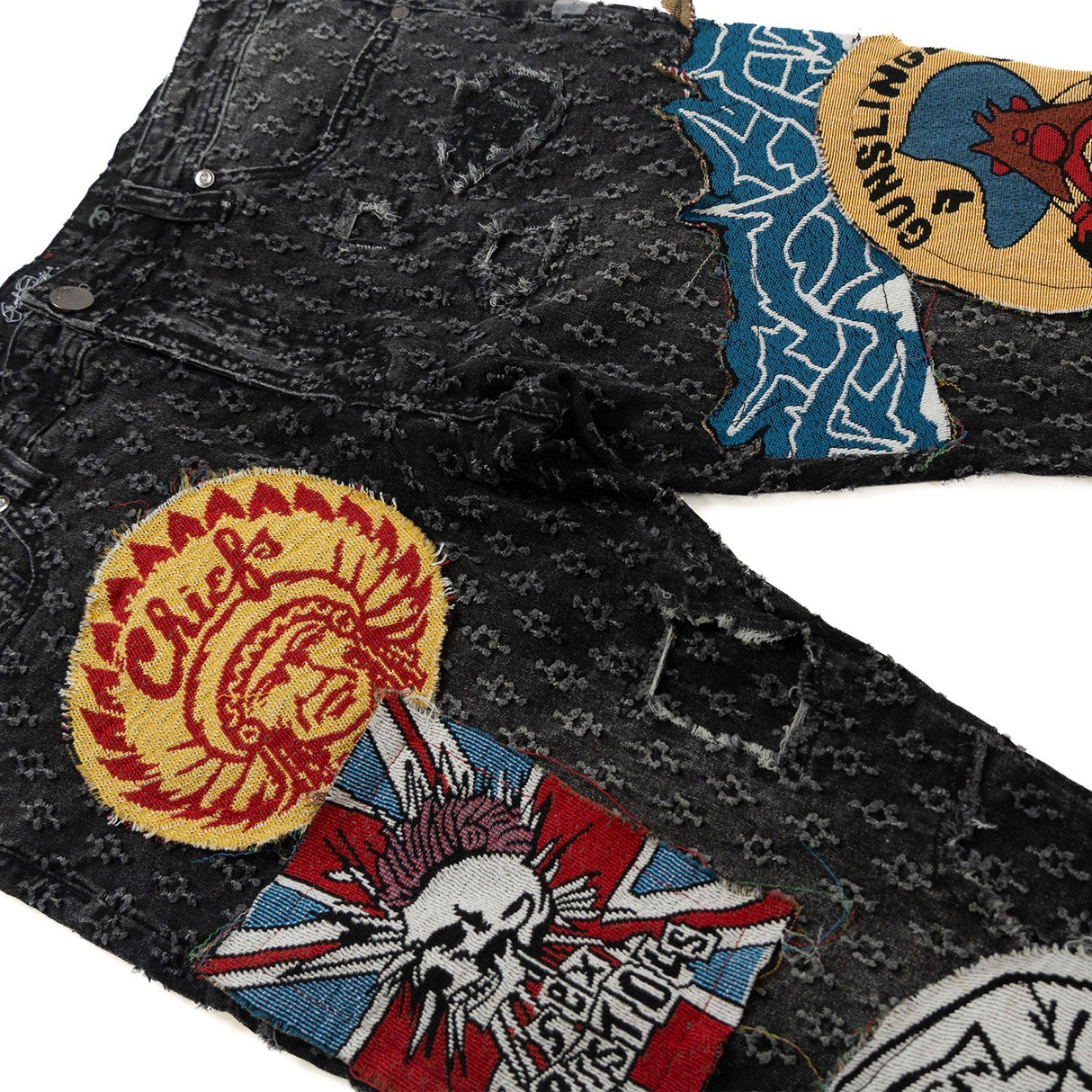 Frost Design F1945 Brave Heart Stacked Jeans- Black