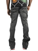 Frost Design Pants | F1736 Zerelly Nylon Stacked Pants - Black