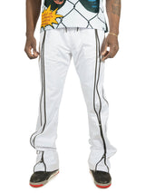 Frost Design Pants | F1736 Zerelly Nylon Stacked Pants - White