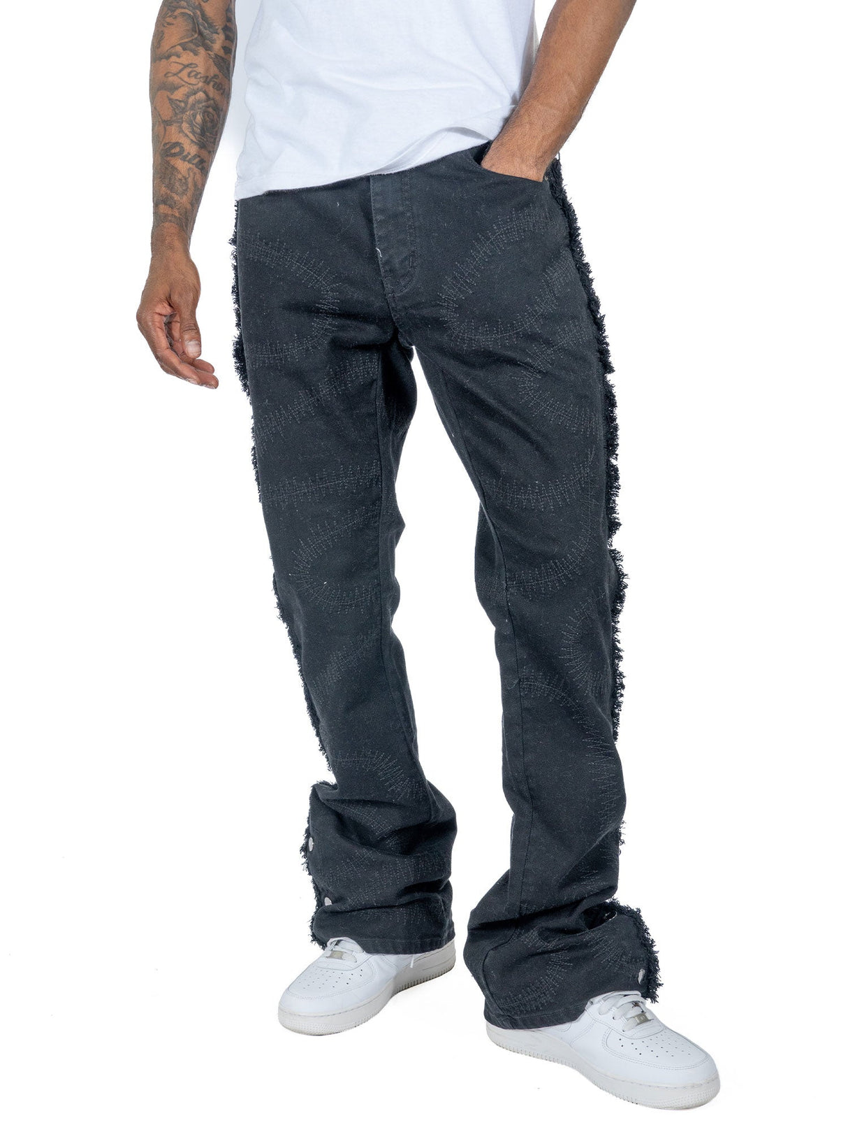 Frost Design F1737 Cashay Stacked Jeans - Black