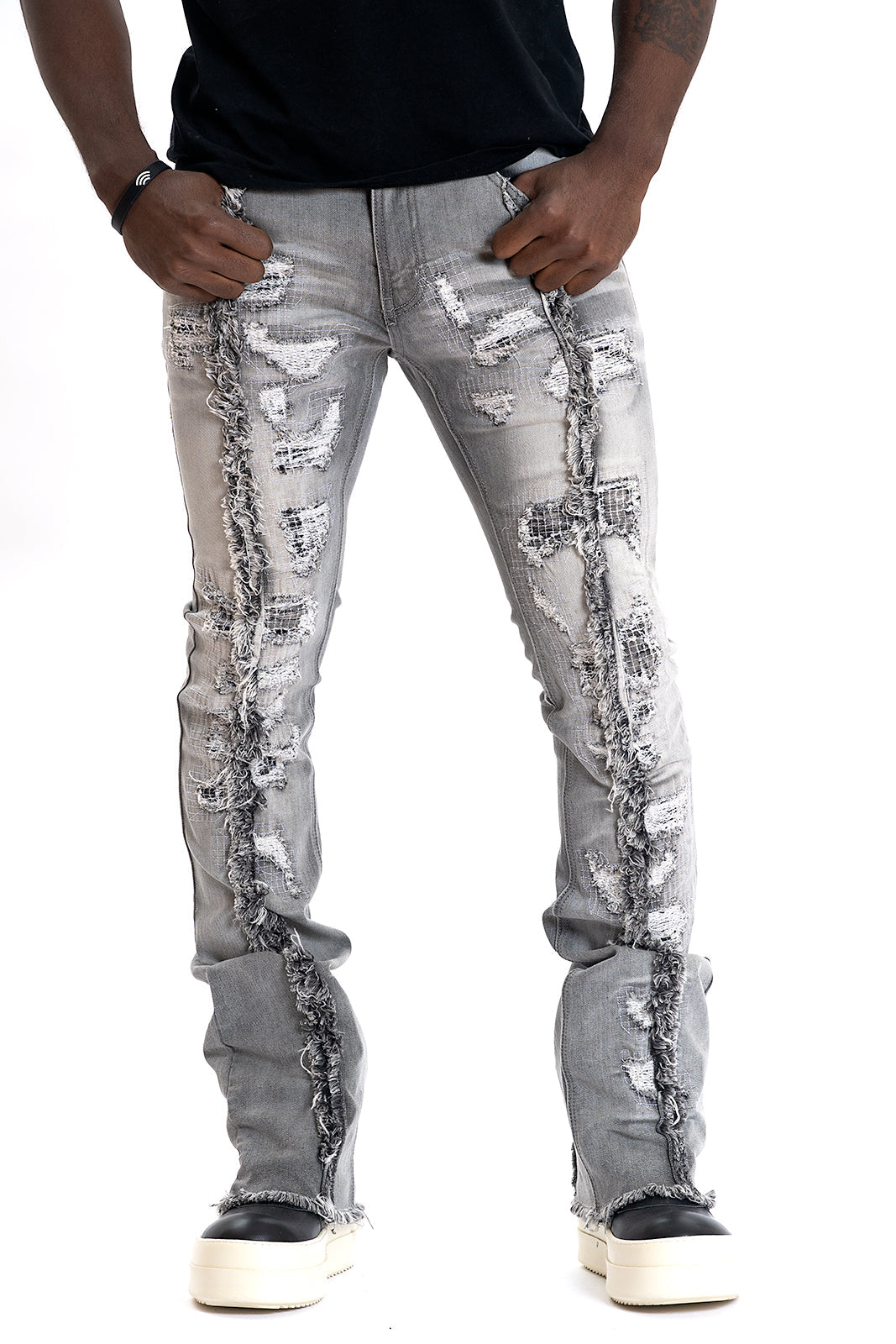Frost Design F1774 Cashay Prime Stacked Jeans - Gray