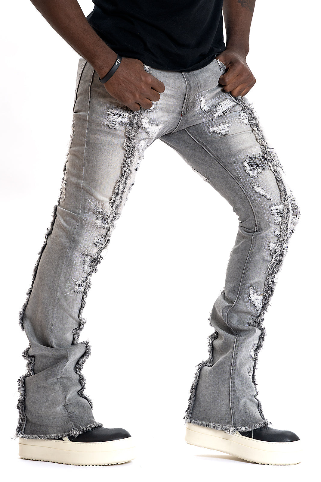 Frost Design F1774 Cashay Prime Stacked Jeans - Gray