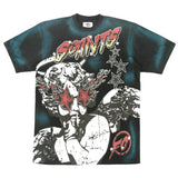 Frost Design F196 The Saint Acid Wash Oversized Box Tee - Black
