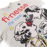 Frost Design F199 Finesse Acid Wash Oversized Tee - White