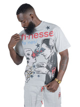 Frost Design F199 Finesse Acid Wash Oversized Tee - White
