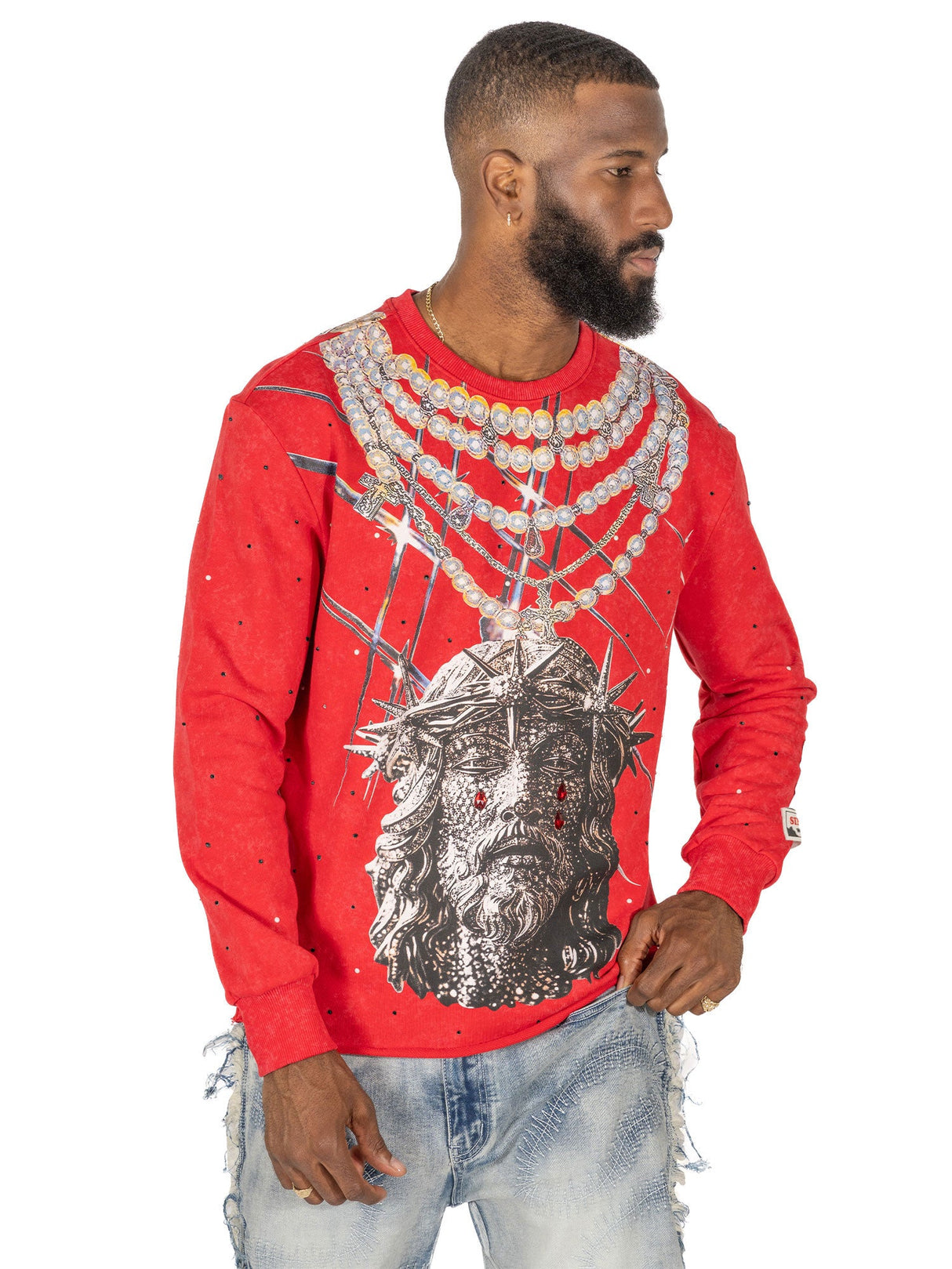 Frost Original F4121 Sinners Welcome Crewneck Sweatshirt - Red
