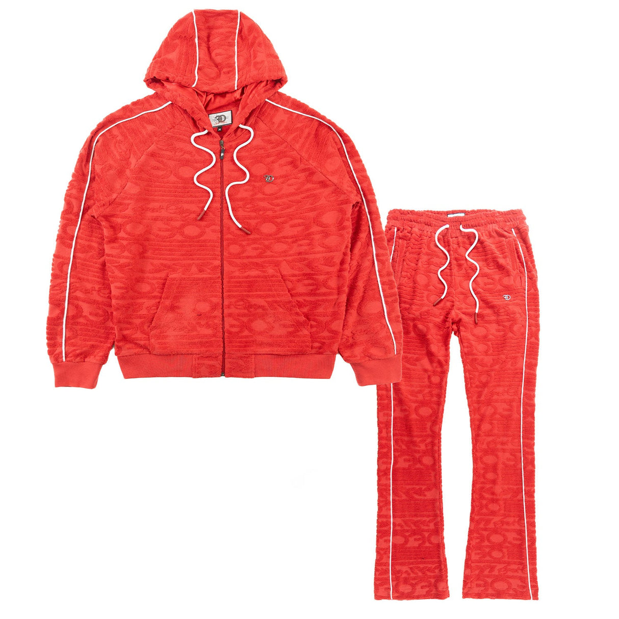 Frost Original F4378 Baroque Burn Out Terry Set - Red