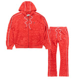 Frost Original F4378 Baroque Burn Out Terry Set - Red
