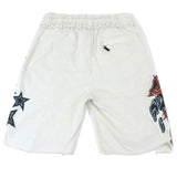 Frost Design F696 Finesse Acid Wash Shorts - White