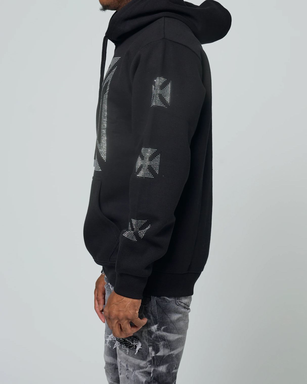 Fwrd Saint Rhinestone Fleece Hoodie Multi Colors