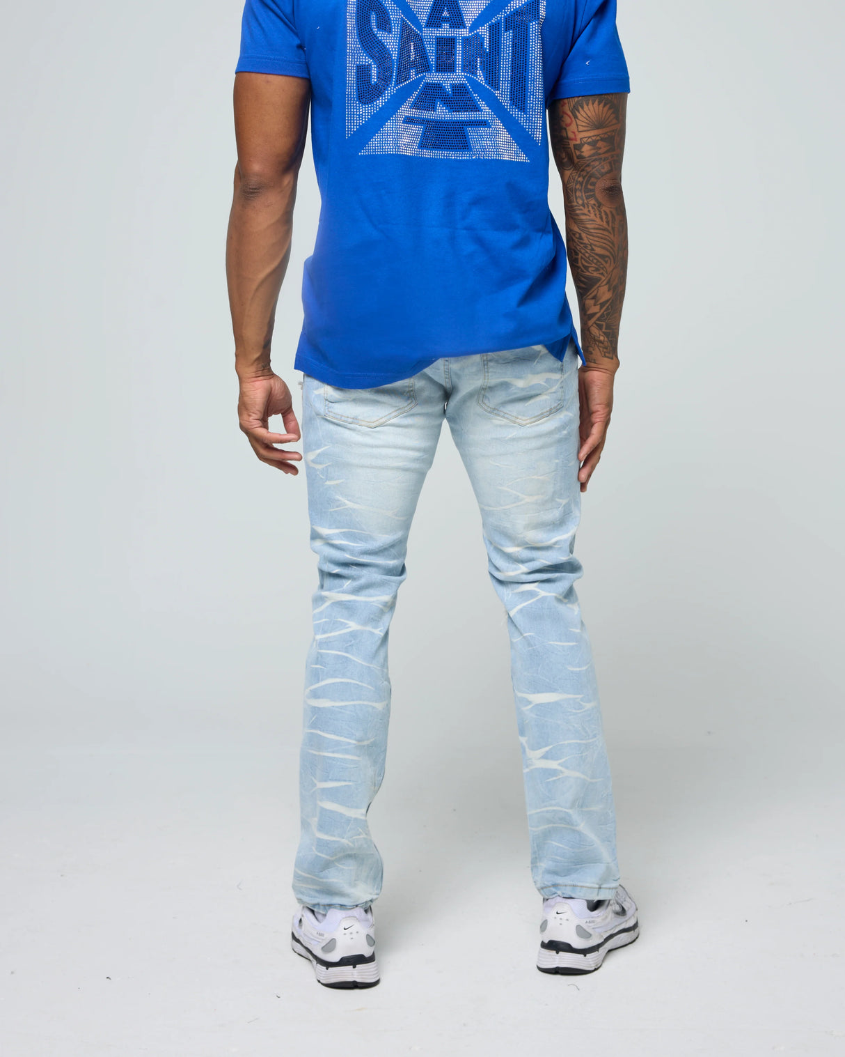 Fwrd Rhinestone Slim Fit Jeans Multi Colors