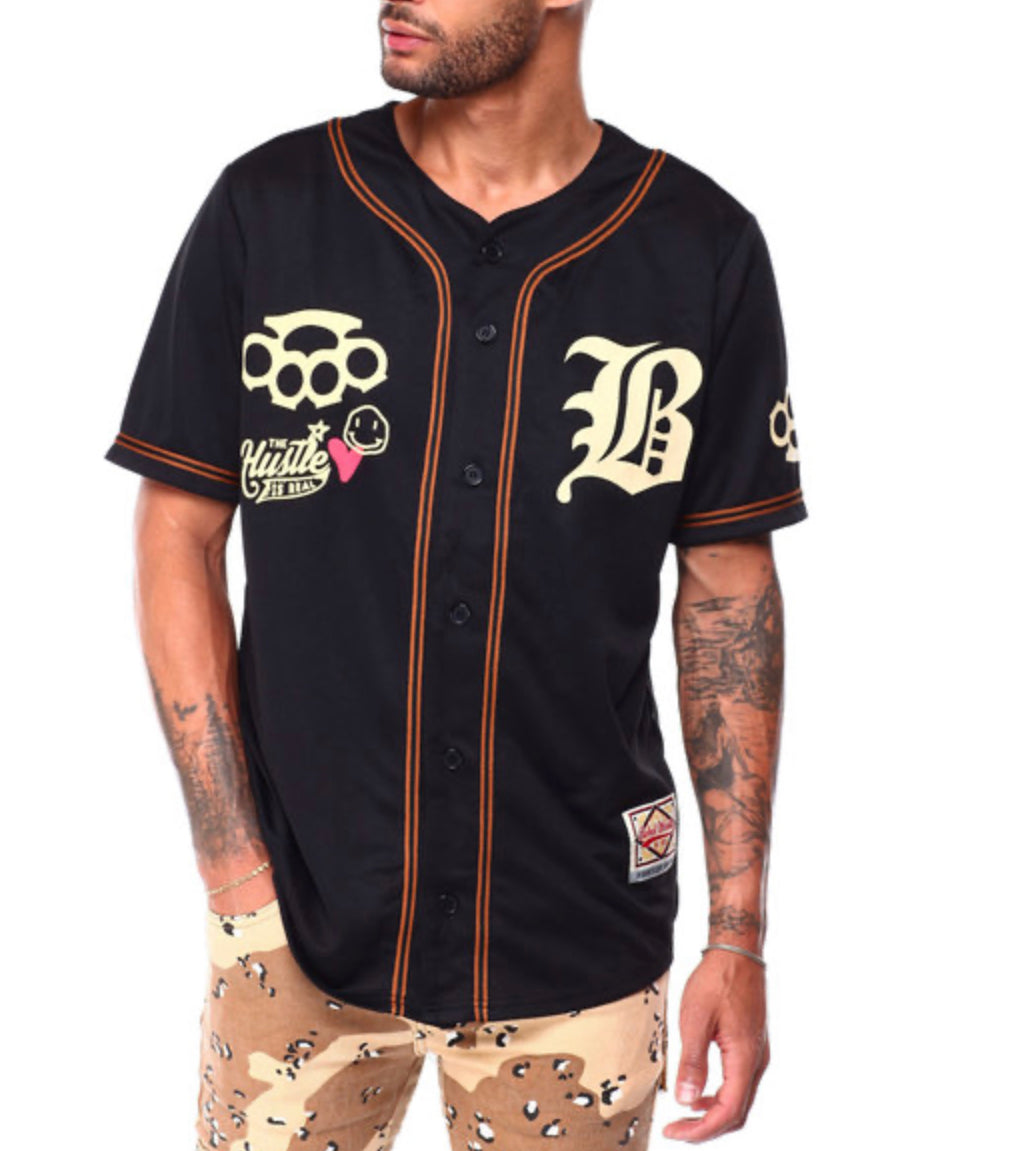 Rebel Mind - Baseball Jersey - Bad Sinner - Black