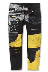 Stylish black and yellow color combination